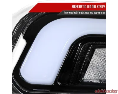 Spec-D LED Projector DRL Headlights w/ Bumper Lights (Jet Black Housing/Clear Lens) Chevrolet 1999-2006 - 2LBLHE-SIV99JM-MS