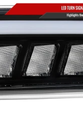 Spec-D LED Projector DRL Headlights w/ Bumper Lights (Jet Black Housing/Clear Lens) Chevrolet 1999-2006                                     - 2LBLHE-SIV99JM-MS - Image 6
