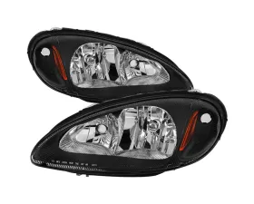 Spec-D Factory Style Headlights (Black Housing / Clear Lens) Chrysler PT Cruiser 2001-2005