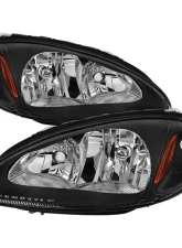 Spec-D Factory Style Headlights (Black Housing / Clear Lens) Chrysler PT Cruiser 2001-2005                                     - 2LH-PTC01JM-GO - Image 10