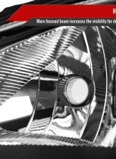 Spec-D Factory Style Headlights (Black Housing / Clear Lens) Chrysler PT Cruiser 2001-2005                                     - 2LH-PTC01JM-GO - Image 4
