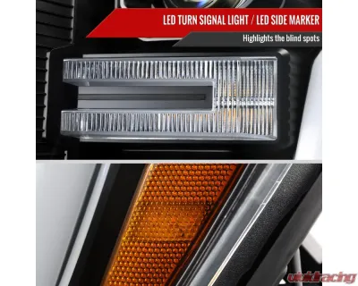 Spec-D Projector Headlight w/ Switchback Sequential Turn Signal LED Bar (Black Housing / Clear Lens) Ford F-150 2021-2025 - 2LHP-F15021JM-SQ-RS