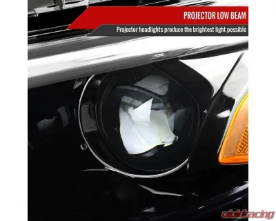 Spec-D Factory Style Projector Headlights (Glossy Black Housing/Clear Lens) - Left Driver Side Only Chevrolet Malibu 2019-2024 - 2LHP-MBU19GB-L-RO