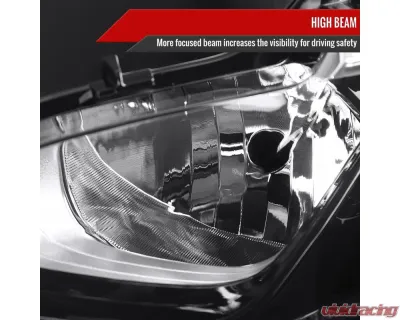 Spec-D Factory Style Projector Headlights (Glossy Black Housing/Clear Lens) - Left Driver Side Only Chevrolet Malibu 2019-2024 - 2LHP-MBU19GB-L-RO