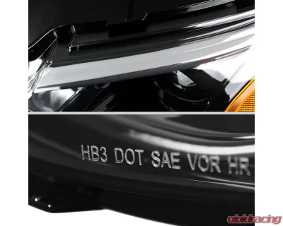 Spec-D Factory Style Projector Headlights (Glossy Black Housing/Clear Lens) - Left Driver Side Only Chevrolet Malibu 2019-2024 - 2LHP-MBU19GB-L-RO