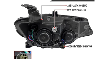 Spec-D Factory Style Projector Headlights (Glossy Black Housing/Clear Lens) - Left Driver Side Only Chevrolet Malibu 2019-2024                                     - 2LHP-MBU19GB-L-RO - Image 7