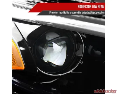 Spec-D Factory Style Projector Headlight (Glossy Black Housing/Clear Lens) - Right Passenger Side Chevrolet Malibu 2019-2024 - 2LHP-MBU19GB-R-RO