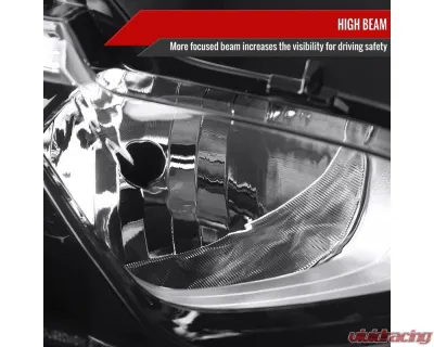 Spec-D Factory Style Projector Headlight (Glossy Black Housing/Clear Lens) - Right Passenger Side Chevrolet Malibu 2019-2024 - 2LHP-MBU19GB-R-RO