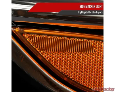 Spec-D Factory Style Projector Headlight (Glossy Black Housing/Clear Lens) - Right Passenger Side Chevrolet Malibu 2019-2024 - 2LHP-MBU19GB-R-RO