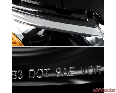 Spec-D Factory Style Projector Headlight (Glossy Black Housing/Clear Lens) - Right Passenger Side Chevrolet Malibu 2019-2024 - 2LHP-MBU19GB-R-RO