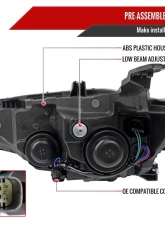 Spec-D Factory Style Projector Headlight (Glossy Black Housing/Clear Lens) - Right Passenger Side Chevrolet Malibu 2019-2024                                     - 2LHP-MBU19GB-R-RO - Image 7