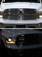 Spec-D LED Bar Projector Headlights (Chrome Housing/Clear Lens) Ram 2013-2024                                     - 2LHP-RAM13G2-GO - Image 11