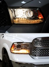 Spec-D LED Bar Projector Headlights (Chrome Housing/Clear Lens) Ram 2013-2024                                     - 2LHP-RAM13G2-GO - Image 12