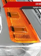 Spec-D LED Bar Projector Headlights (Chrome Housing/Clear Lens) Ram 2013-2024                                     - 2LHP-RAM13G2-GO - Image 6