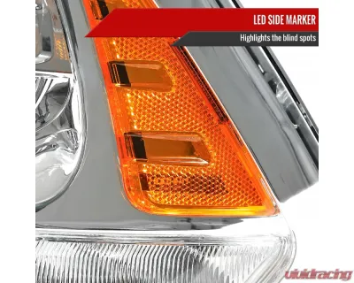 Spec-D LED Bar Projector Headlights (Chrome Housing/Clear Lens) Ram 2013-2024 - 2LHP-RAM13G2-GO