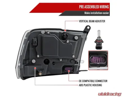 Spec-D LED Bar Projector Headlights (Chrome Housing/Clear Lens) Ram 2013-2024 - 2LHP-RAM13G2-GO