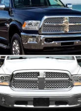 Spec-D LED Bar Projector Headlights (Chrome Housing/Clear Lens) Ram 2013-2024                                     - 2LHP-RAM13G2-GO - Image 10