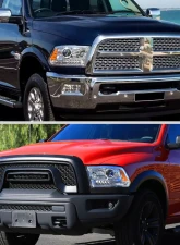 Spec-D Sequential LED Bar Signal Projector Headlights (Chrome Housing/Clear Lens) Dodge Ram 2009-2024                                     - 2LHP-RAM13G2-SQ-GO - Image 10