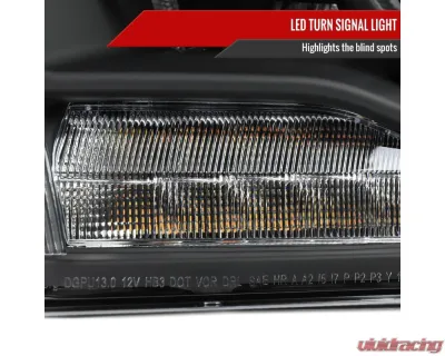 Spec-D LED Bar Projector Headlights (Matte Black Housing/Clear Lens) Ram 2013-2024 - 2LHP-RAM13JMG2-GO