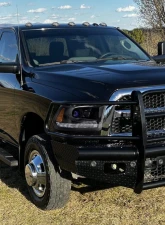 Spec-D Sequential LED Bar Signal Projector Headlights (Matte Black Housing/Clear Lens) Dodge Ram 2009-2024                                     - 2LHP-RAM13JMG2-SQ-GO - Image 9