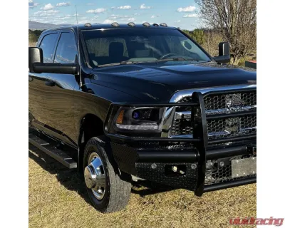 Spec-D Sequential LED Bar Signal Projector Headlights (Matte Black Housing/Clear Lens) Dodge Ram 2009-2024 - 2LHP-RAM13JMG2-SQ-GO