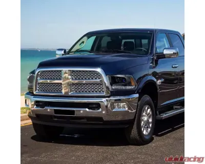 Spec-D Sequential LED Bar Signal Projector Headlights (Matte Black Housing/Clear Lens) Dodge Ram 2009-2024 - 2LHP-RAM13JMG2-SQ-GO
