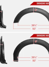 Spec-D Matte Black Rivet Style Fender Flares Ford F250 | F350 2023-2024                                     - FDF-F25023A-PK-MP - Image 2