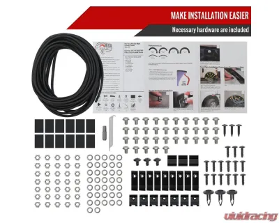 Spec-D Matte Black Rivet Style Fender Flares Ford F250 | F350 2023-2024 - FDF-F25023A-PK-MP