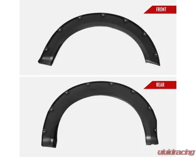 Spec-D Matte Black Rivet Style Fender Flares Ford F250 | F350 2023-2024 - FDF-F25023A-PK-MP