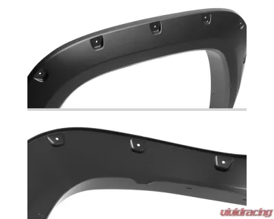 Spec-D Matte Black Rivet Style Fender Flares Toyota Tundra 2022-2024 - FDF-TUN22A-PK-MP