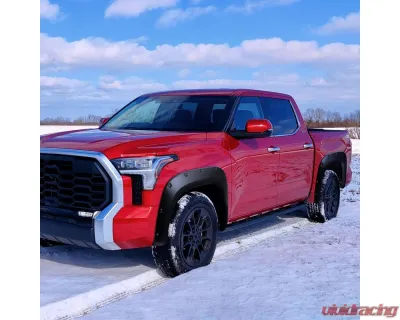 Spec-D Matte Black Rivet Style Fender Flares Toyota Tundra 2022-2024 - FDF-TUN22A-PK-MP
