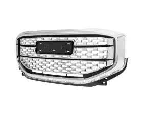 Spec-D Chrome Denali Style Front Upper Mesh Hood Grille GMC Acadia 2017-2019