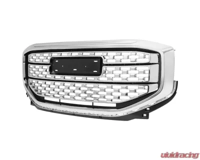 Spec-D Chrome Denali Style Front Upper Mesh Hood Grille GMC Acadia 2017-2019 - HG-ADA17C-JB