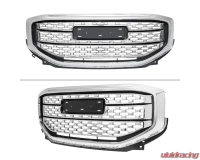 Spec-D Chrome Denali Style Front Upper Mesh Hood Grille GMC Acadia 2017-2019 - HG-ADA17C-JB