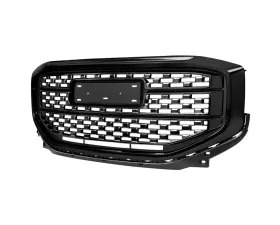 Spec-D Glossy Black Denali Style Front Upper Mesh Hood Grille GMC Acadia 2017-2019