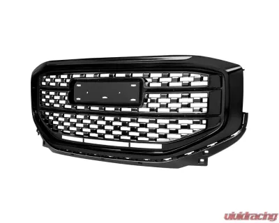 Spec-D Glossy Black Denali Style Front Upper Mesh Hood Grille GMC Acadia 2017-2019 - HG-ADA17JM-JB