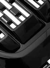 Spec-D Glossy Black Denali Style Front Upper Mesh Hood Grille GMC Acadia 2017-2019                                     - HG-ADA17JM-JB - Image 4