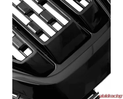 Spec-D Glossy Black Denali Style Front Upper Mesh Hood Grille GMC Acadia 2017-2019 - HG-ADA17JM-JB