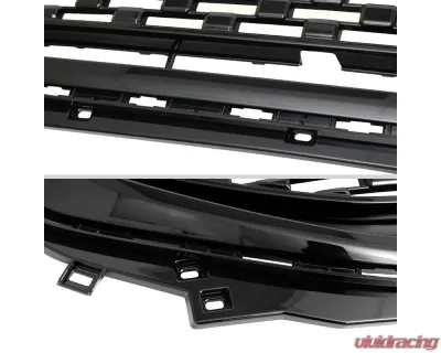 Spec-D Glossy Black Denali Style Front Upper Mesh Hood Grille GMC Acadia 2017-2019 - HG-ADA17JM-JB