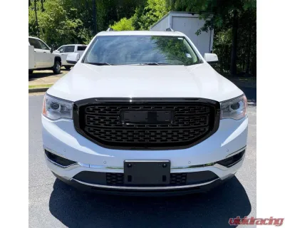 Spec-D Glossy Black Denali Style Front Upper Mesh Hood Grille GMC Acadia 2017-2019 - HG-ADA17JM-JB