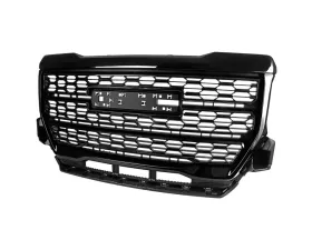 Spec-D Glossy Black Denali Style Front Upper Mesh Hood Grille GMC Canyon 2021-2022