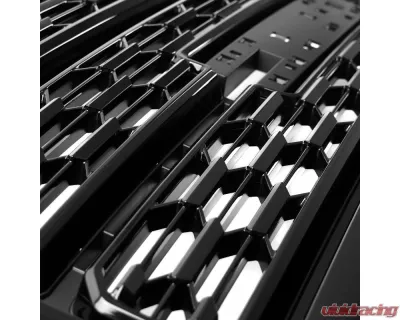 Spec-D Glossy Black Denali Style Front Upper Mesh Hood Grille GMC Canyon 2021-2022 - HG-CAN21JM-GL
