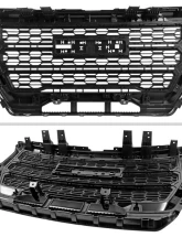 Spec-D Glossy Black Denali Style Front Upper Mesh Hood Grille GMC Canyon 2021-2022                                     - HG-CAN21JM-GL - Image 6