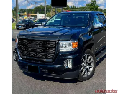 Spec-D Glossy Black Denali Style Front Upper Mesh Hood Grille GMC Canyon 2021-2022 - HG-CAN21JM-GL