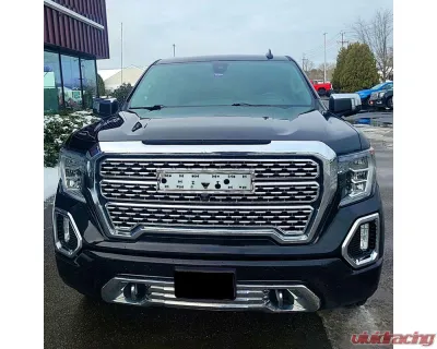 Spec-D Chrome Denali Style Front Upper Mesh Hood Grille GMC Sierra 1500 2019-2021 - HG-GMC1915C-JB