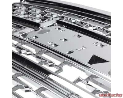 Spec-D Chrome Denali Style Front Upper Mesh Hood Grille GMC Sierra 1500 2019-2021 - HG-GMC1915C-JB