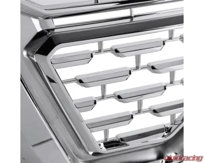 Spec-D Chrome Denali Style Front Upper Mesh Hood Grille GMC Sierra 1500 2019-2021 - HG-GMC1915C-JB
