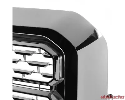Spec-D Chrome Denali Style Front Upper Mesh Hood Grille GMC Sierra 1500 2019-2021 - HG-GMC1915C-JB