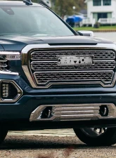 Spec-D Chrome Denali Style Front Upper Mesh Hood Grille GMC Sierra 1500 2019-2021                                     - HG-GMC1915C-JB - Image 9