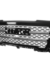 Spec-D Glossy Black Denali Style Front Upper Mesh Hood Grille GMC Sierra 1500 2019-2021                                     - HG-GMC1915JM-JB - Image 12
